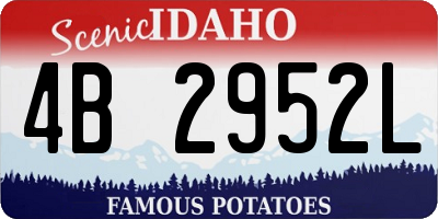 ID license plate 4B2952L