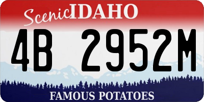 ID license plate 4B2952M
