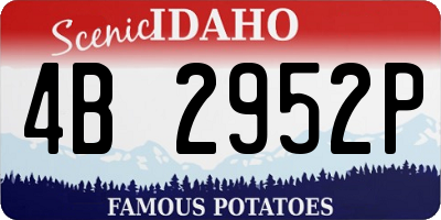 ID license plate 4B2952P