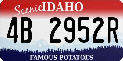 ID license plate 4B2952R
