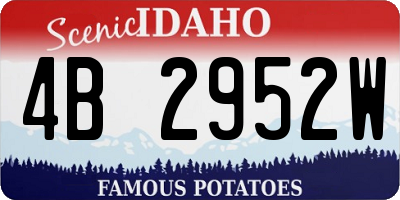 ID license plate 4B2952W