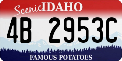 ID license plate 4B2953C