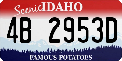 ID license plate 4B2953D