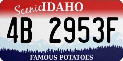 ID license plate 4B2953F