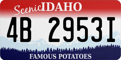 ID license plate 4B2953I
