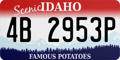 ID license plate 4B2953P