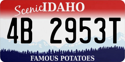 ID license plate 4B2953T