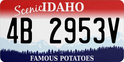 ID license plate 4B2953V