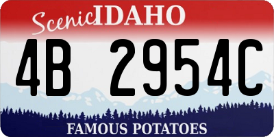 ID license plate 4B2954C