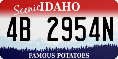 ID license plate 4B2954N