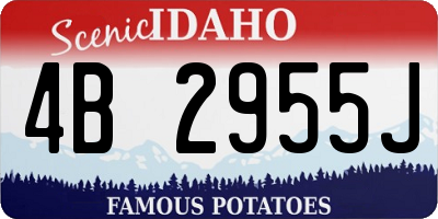 ID license plate 4B2955J