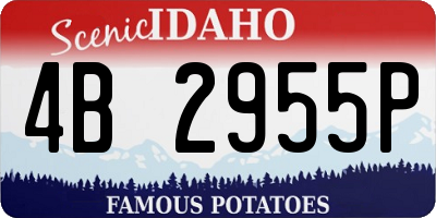 ID license plate 4B2955P