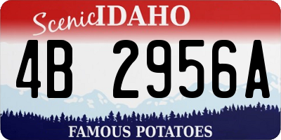 ID license plate 4B2956A
