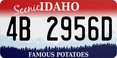 ID license plate 4B2956D