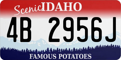ID license plate 4B2956J
