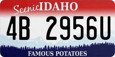 ID license plate 4B2956U
