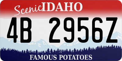 ID license plate 4B2956Z