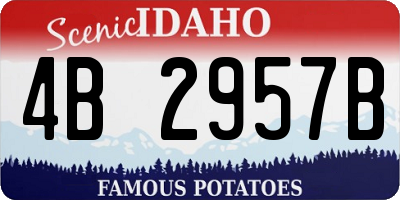 ID license plate 4B2957B
