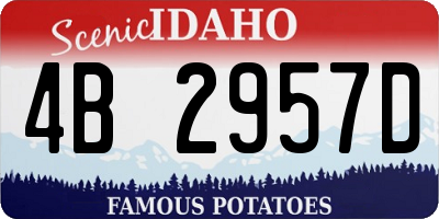 ID license plate 4B2957D