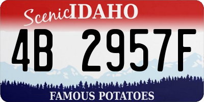 ID license plate 4B2957F