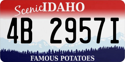 ID license plate 4B2957I