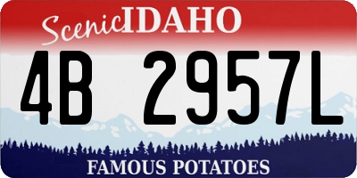 ID license plate 4B2957L