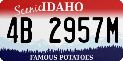 ID license plate 4B2957M