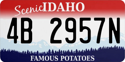 ID license plate 4B2957N