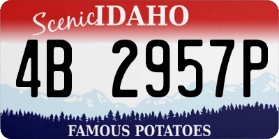 ID license plate 4B2957P