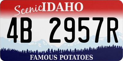 ID license plate 4B2957R