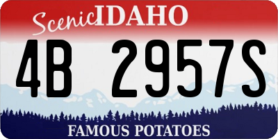 ID license plate 4B2957S