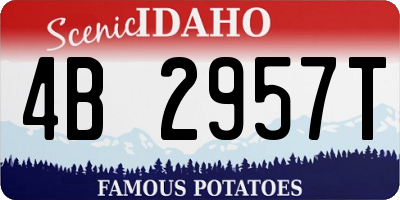 ID license plate 4B2957T