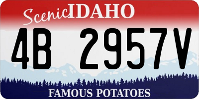 ID license plate 4B2957V