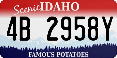 ID license plate 4B2958Y