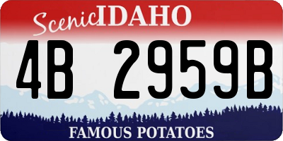 ID license plate 4B2959B