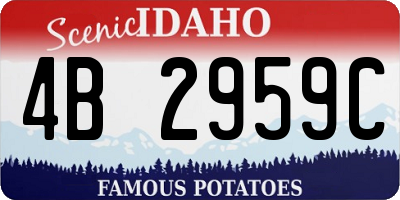 ID license plate 4B2959C