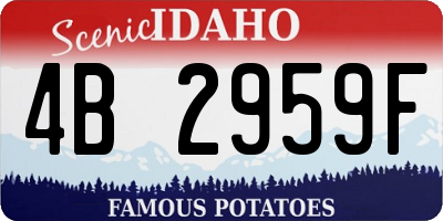 ID license plate 4B2959F
