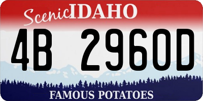 ID license plate 4B2960D