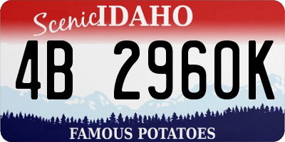 ID license plate 4B2960K