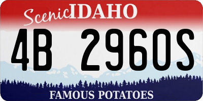 ID license plate 4B2960S
