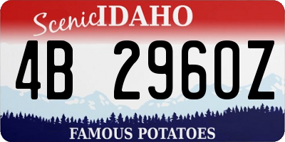 ID license plate 4B2960Z