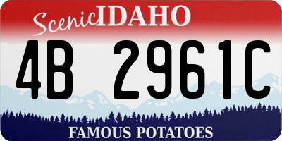 ID license plate 4B2961C