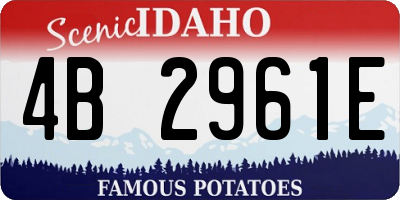 ID license plate 4B2961E