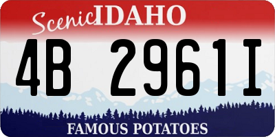 ID license plate 4B2961I