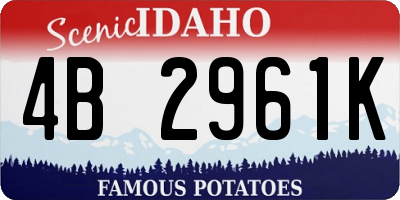 ID license plate 4B2961K