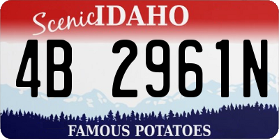 ID license plate 4B2961N