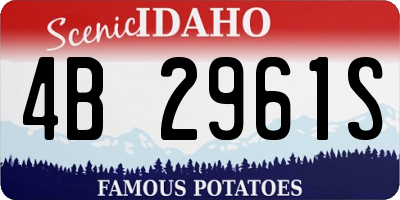 ID license plate 4B2961S