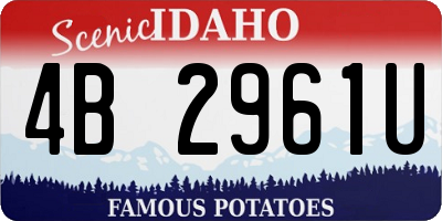 ID license plate 4B2961U