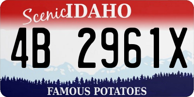 ID license plate 4B2961X