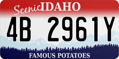 ID license plate 4B2961Y